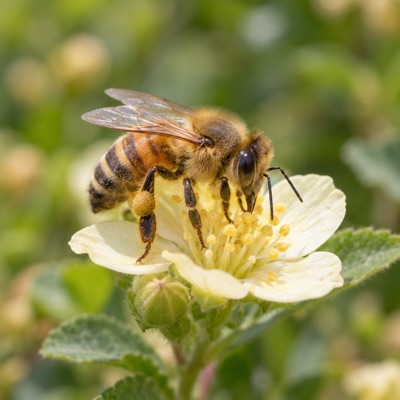 AI-generated reference image of a honeybee