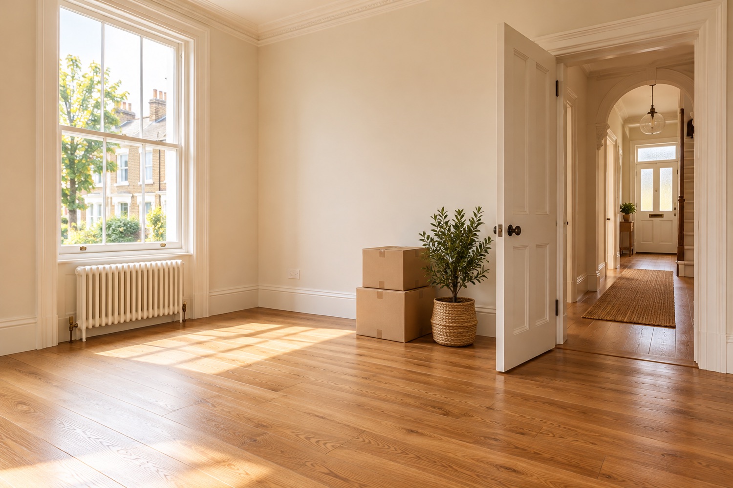 AI-generated clean empty home ready for moving day